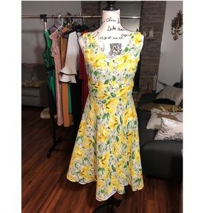 Yellow floral garden party swing dress.. #7